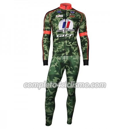 Completo Maglia ML + Pantaloncino con bretelle ML 2017 Armee De Terre N001 Completo Maglia ML + Pantaloncino con bretelle ML 2017 Armee De Terre N001